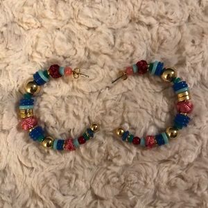 J. Crew Beaded Hoops